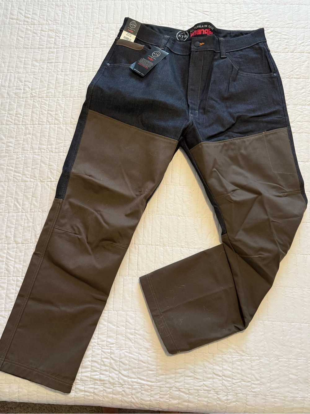 Wrangler Men's Two-Tone Brown Work Pants 38x34